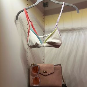 Target multicolored pastel triangle bikini top